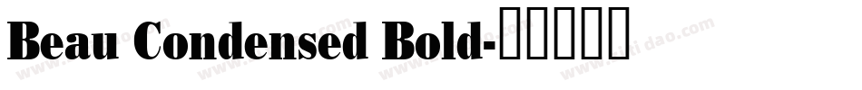 Beau Condensed Bold字体转换